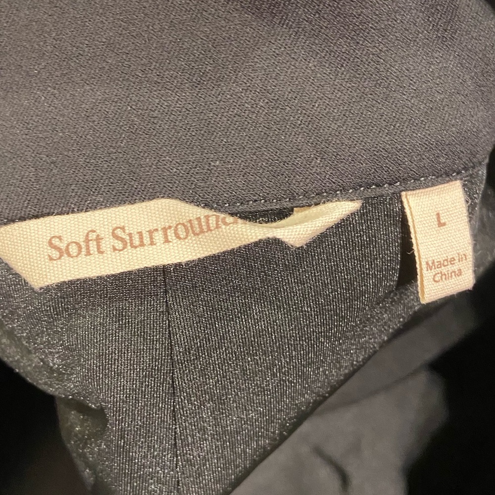 NWT Soft Surroundings Black Pull On Straight Skorts Large - Picture 7 of 11